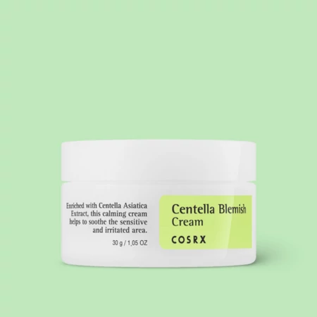 Ázsiai gázló kivonattal és cink-oxiddal készült helyi pattanáskezelő és nyugtató krém a gyulladások csökkentésére és a pattanás utáni foltok halványítására. 